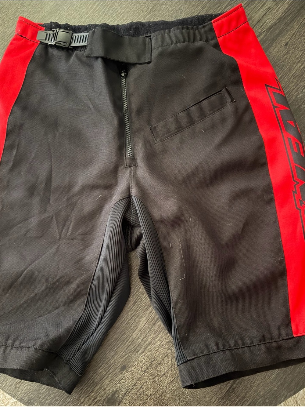 O’Neil Black and Red Motocross Shorts